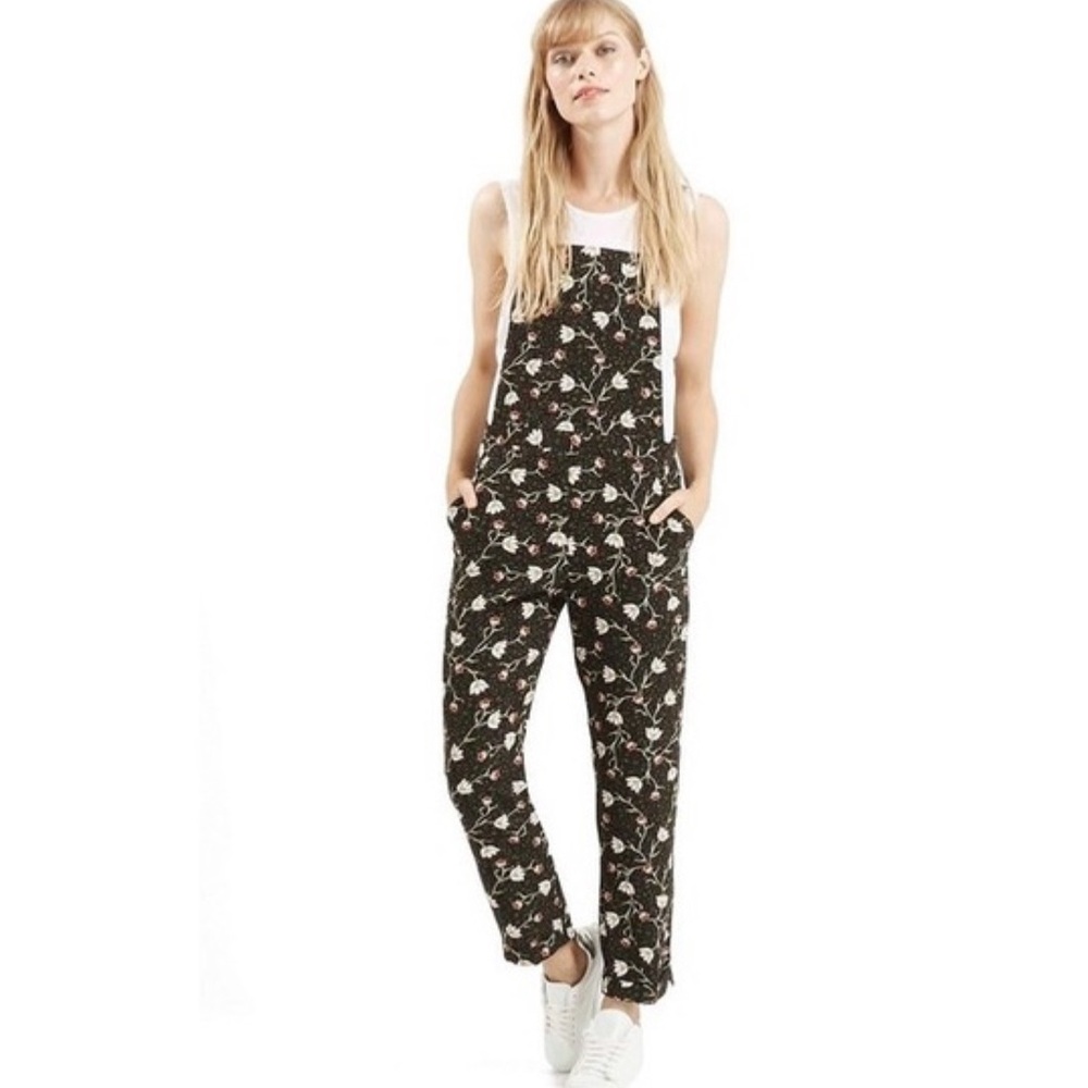 Top shop floral overalls
